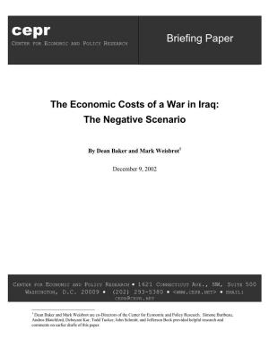 The Economic Costs of a War in Iraq