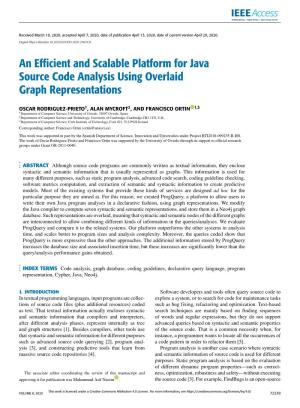 An Efficient and Scalable Platform for Java Source Code Analysis Using Overlaid Graph Representations