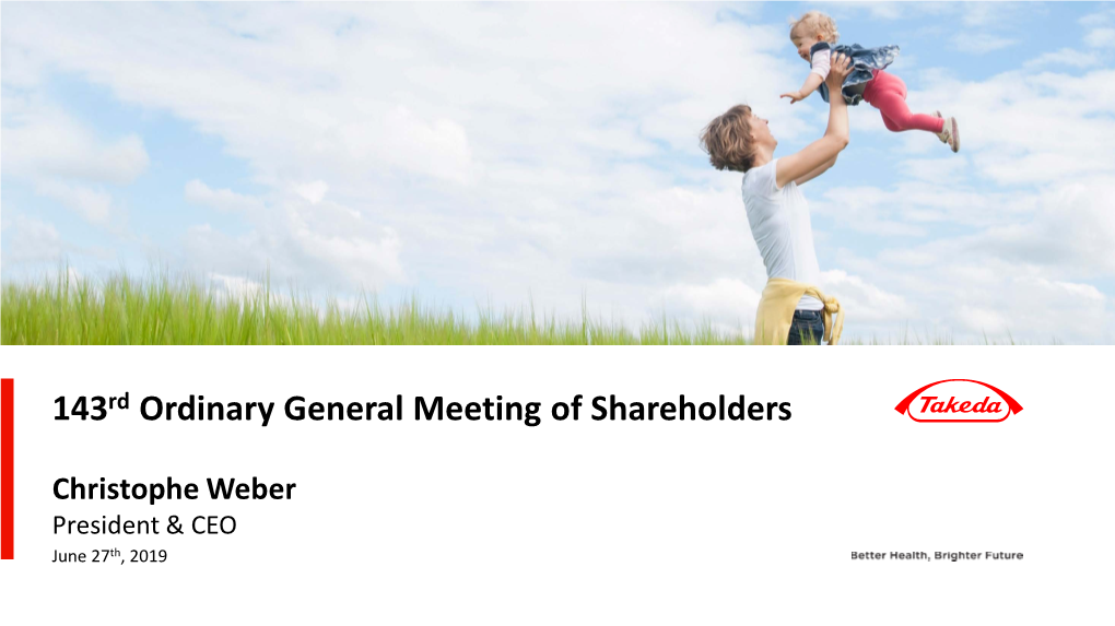 143Rd Ordinary General Meeting of Shareholders