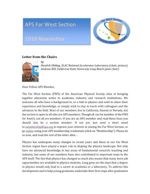 APS Far West Section 2018 Newsletter