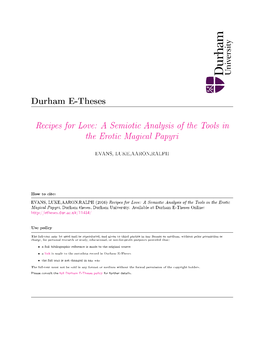 Recipes for Love a Semiotic Analysis of the Tools In