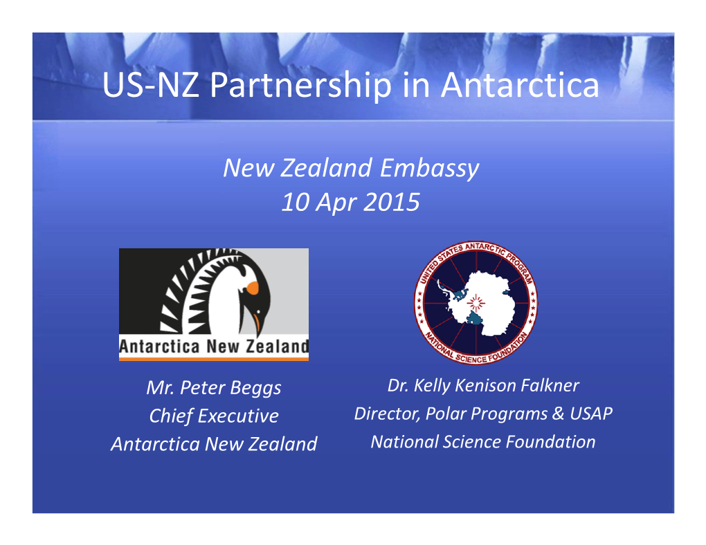 US-NZ Partnership in Antarctica