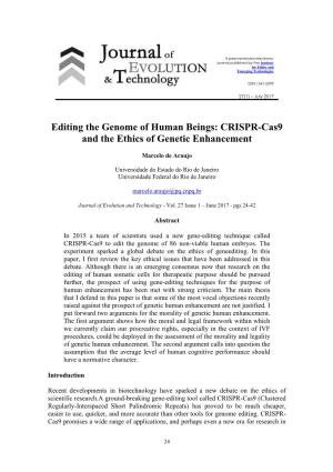 CRISPR-Cas9 and the Ethics of Genetic Enhancement