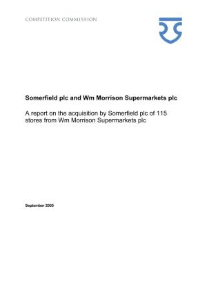 Somerfield Plc / Wm Morrison Supermarkets Plc Inquiry