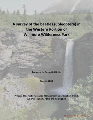 Survey of the Beetles in Willmore Wilderness Park