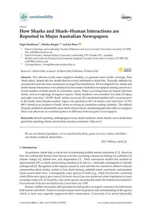 How Sharks and Shark–Human Interactions Are Reported in Major Australian Newspapers