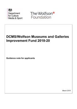 DCMS/Wolfson Museums and Galleries Improvement Fund 2018-20