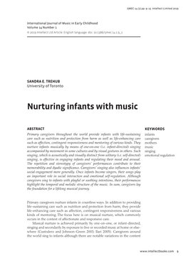 Nurturing Infants with Music