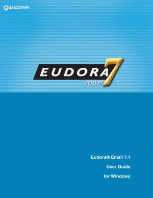Eudora® Email 7.1 User Guide for Windows