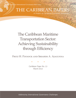 The Caribbean Maritime Transportation Sector: Achieving Sustainability Through Efficiency