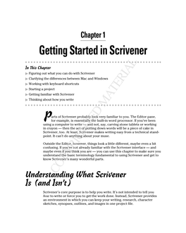 Getting Started in Scrivener