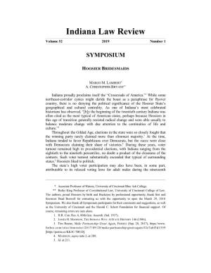Indiana Law Review Volume 52 2019 Number 1