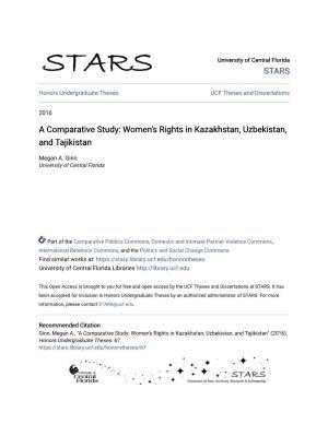 Women's Rights in Kazakhstan, Uzbekistan, and Tajikistan