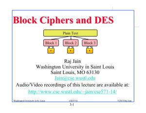 Block Ciphers And