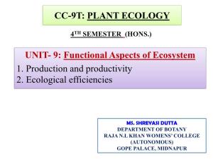 Cc-9T: Plant Ecology