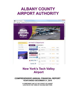 Albany County Airport Authority As of December 31, 2014 Authority Board Members