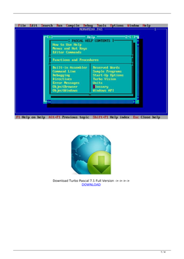Download Turbo Pascal 7.1 Full Version ->->->-> DOWNLOAD