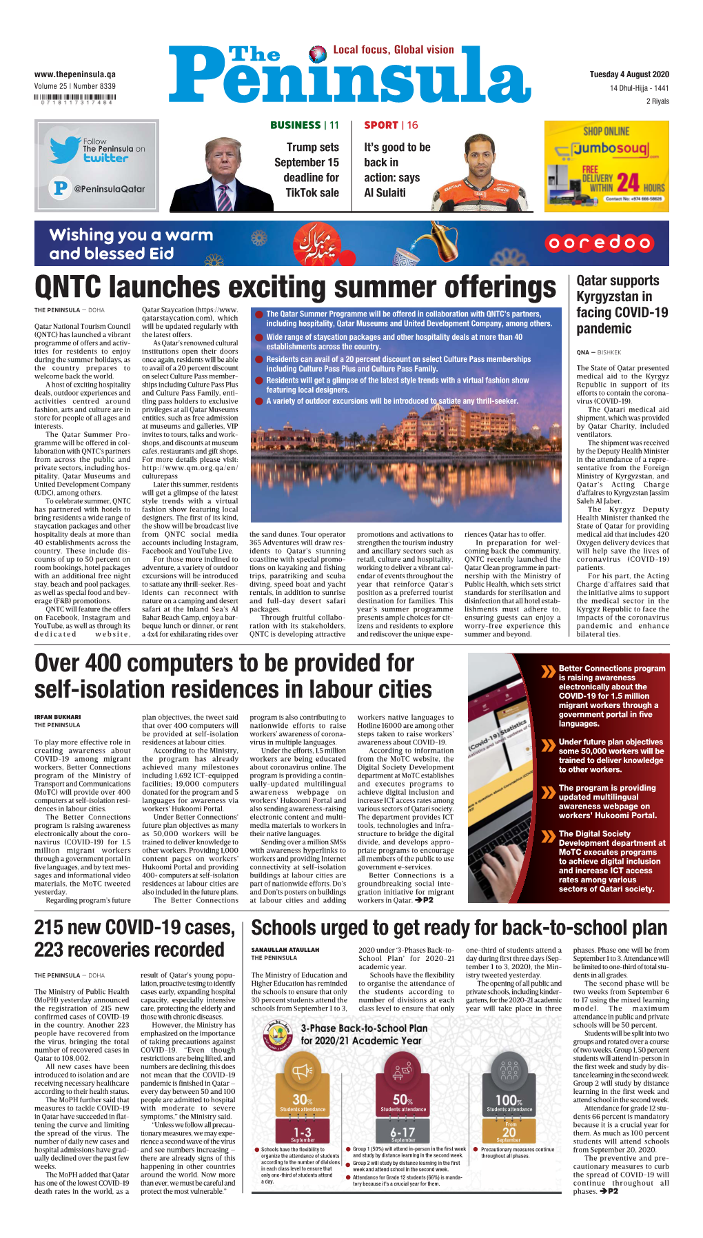 QNTC Launches Exciting Summer Offerings Kyrgyzstan in — DOHA the PENINSULA Qatar Staycation (