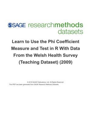 Learn to Use the Phi Coefficient Measure and Test in R with Data from the Welsh Health Survey (Teaching Dataset) (2009)