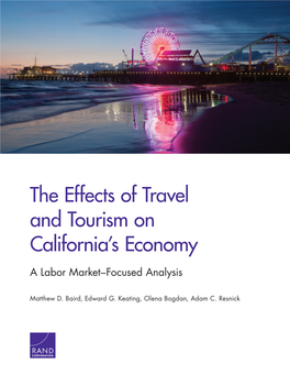 The Effects of Travel and Tourism on California's Economy: a Labor