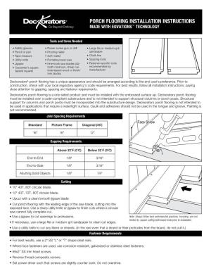 Porch Flooring Installation Instructions Made with Eovations™ Technology