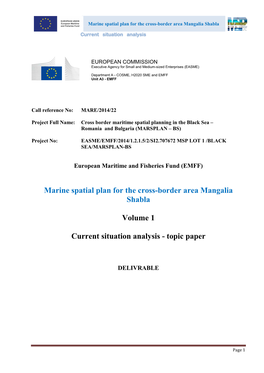 Maritime Spatial Plan for the Cross-Border Area Mangalia