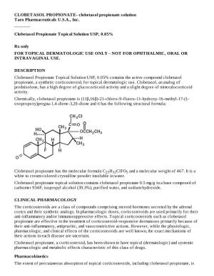 Clobetasol Propionate Topical Solution USP, 0.05%