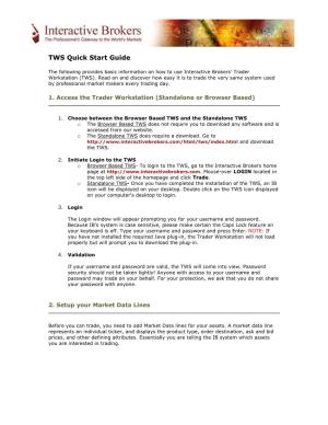 TWS Quick Start Guide