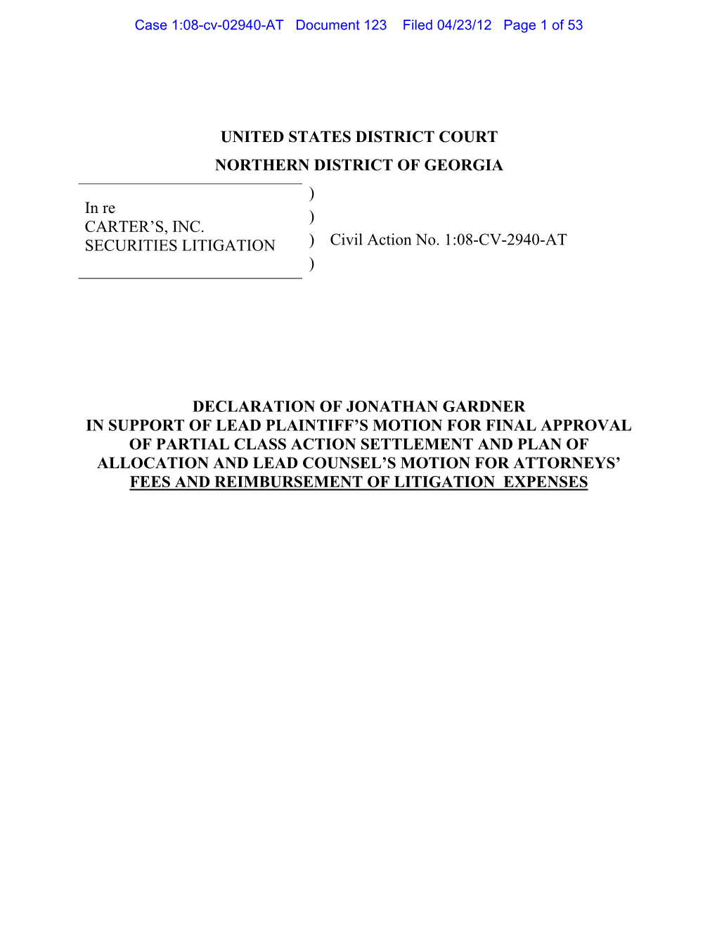 Case 1:08-Cv-02940-AT Document 123 Filed 04/23/12 Page 1 of 53