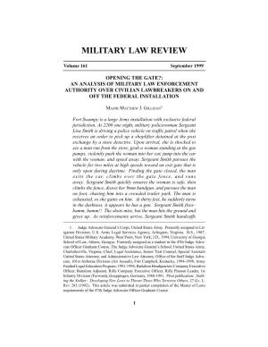 The Military Law Review, Vol