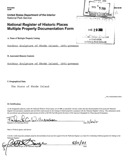 National Register of Historic Places Multiple Property Documentation Form MAR 2 9 2001