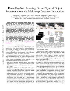 Densephysnet: Learning Dense Physical Object Representations Via Multi-Step Dynamic Interactions