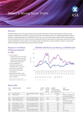 Metals & Mining Sector Profile