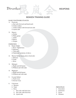 Birankai Bokken Training Guide
