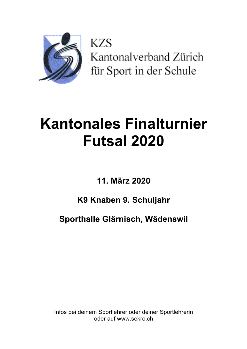 Kantonales Finalturnier Futsal 2020