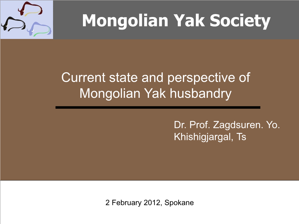 Mongolian Yak Society Dr