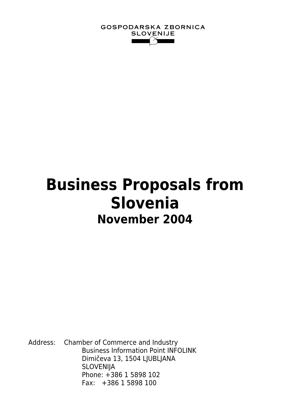 Business Proposals from Slovenia s1