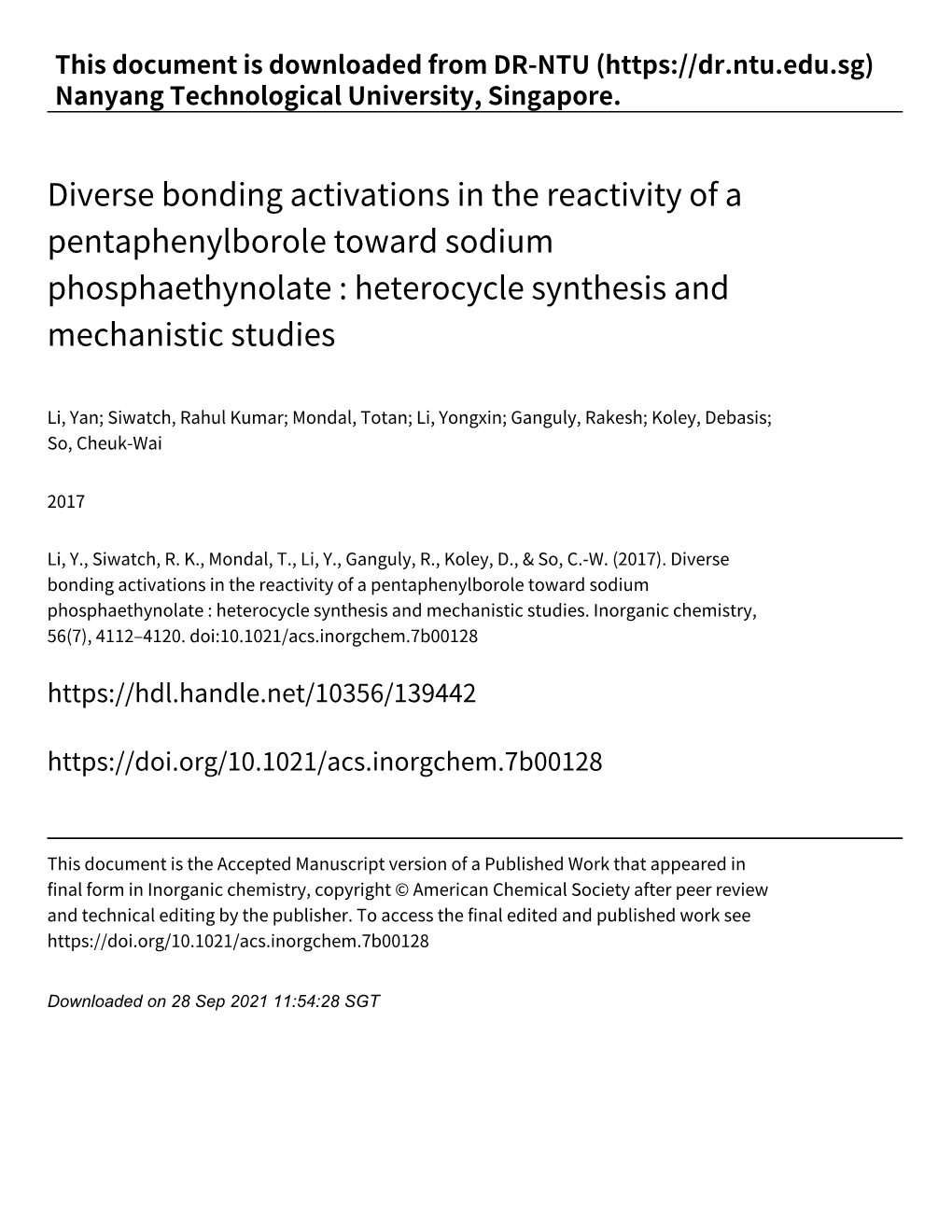 Diverse Bonding Activations in the Reactivity of a Pentaphenylborole Toward Sodium Phosphaethynolate : Heterocycle Synthesis and Mechanistic Studies