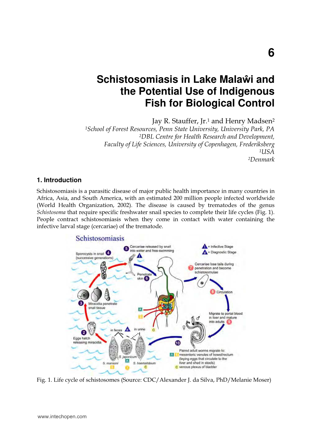 Schistosomiasis in Lake Malaŵi and the Potential Use of Indigenous Fish for Biological Control