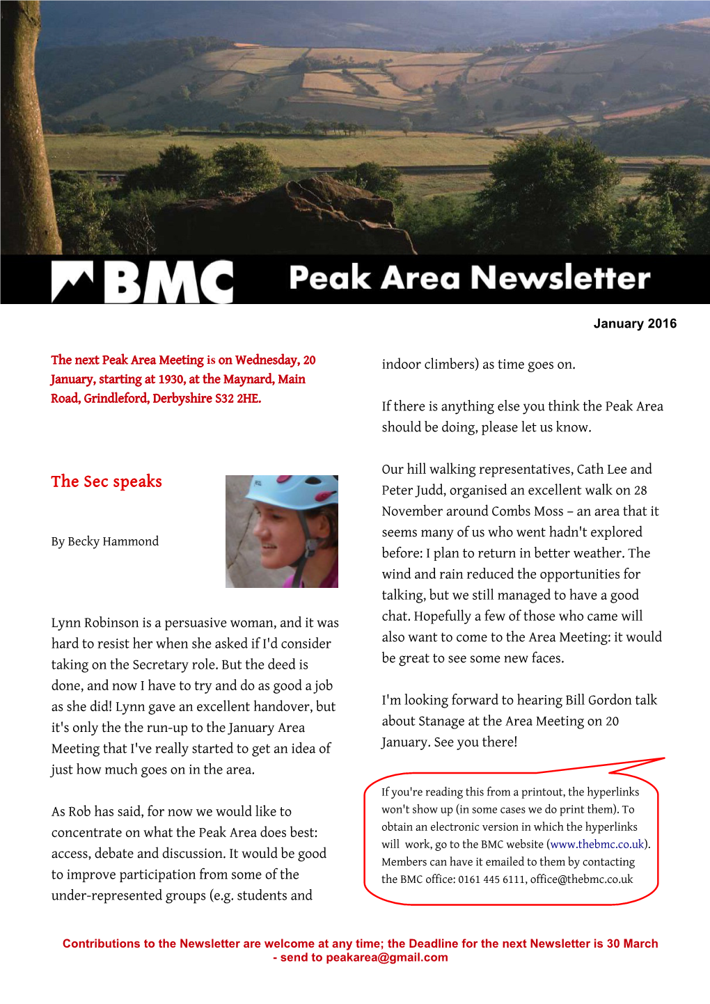 BMC Peak Area Newsletter