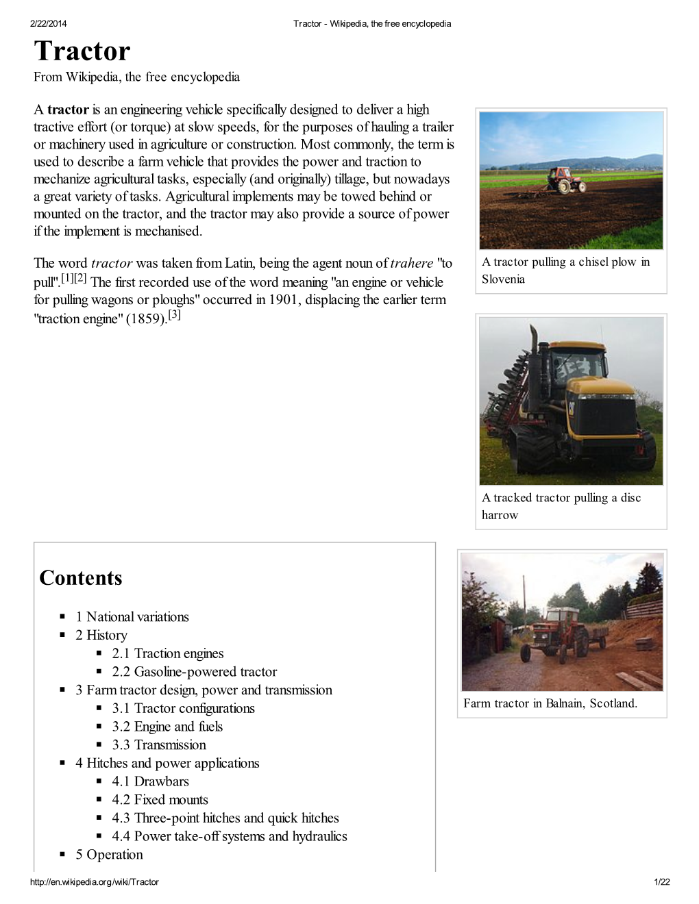 Tractor - Wikipedia, the Free Encyclopedia Tractor from Wikipedia, the Free Encyclopedia