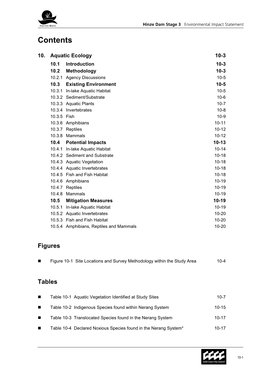 Section 10: Aquatic Ecology