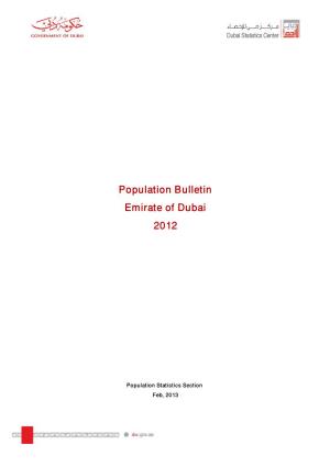 Population Bulletin Emirate of Dubai 2102