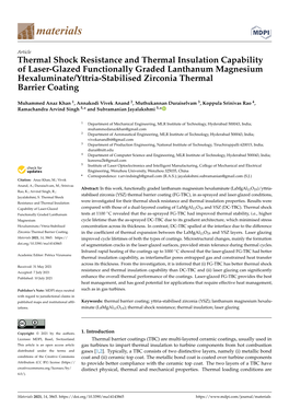 Thermal Shock Resistance and Thermal Insulation Capability Of