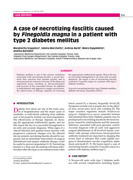 A Case of Necrotizing Fasciitis Caused by Finegoldia Magna in a Patient with Type 2 Diabetes Mellitus