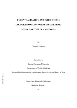 Decentralization and Inter-Ethnic Cooperation