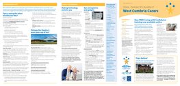 December 2015 Newsletter of Making Technology Get Some Gizmos West Cumbria Carers Support Carers and People with Disabilities