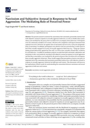 Narcissism and Subjective Arousal in Response to Sexual Aggression: the Mediating Role of Perceived Power