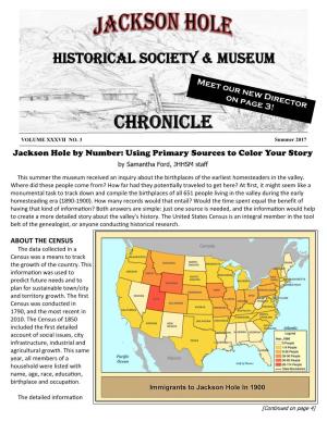 Summer 2017 Jackson Hole by Number: Using Primary Sources to Color Your Story