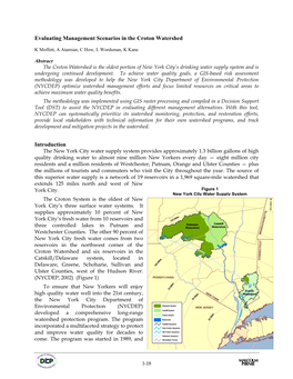 Evaluating Management Scenarios in the Croton Watershed